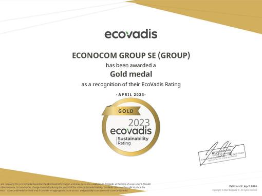 Econocom awarded the Ecovadis Gold Medal